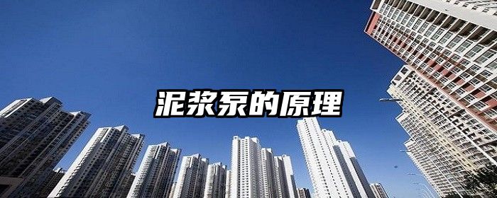 泥浆泵的原理